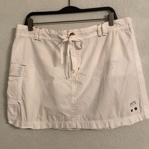 VTG Nautica White Cargo Mini Skirt Cotton Size 14